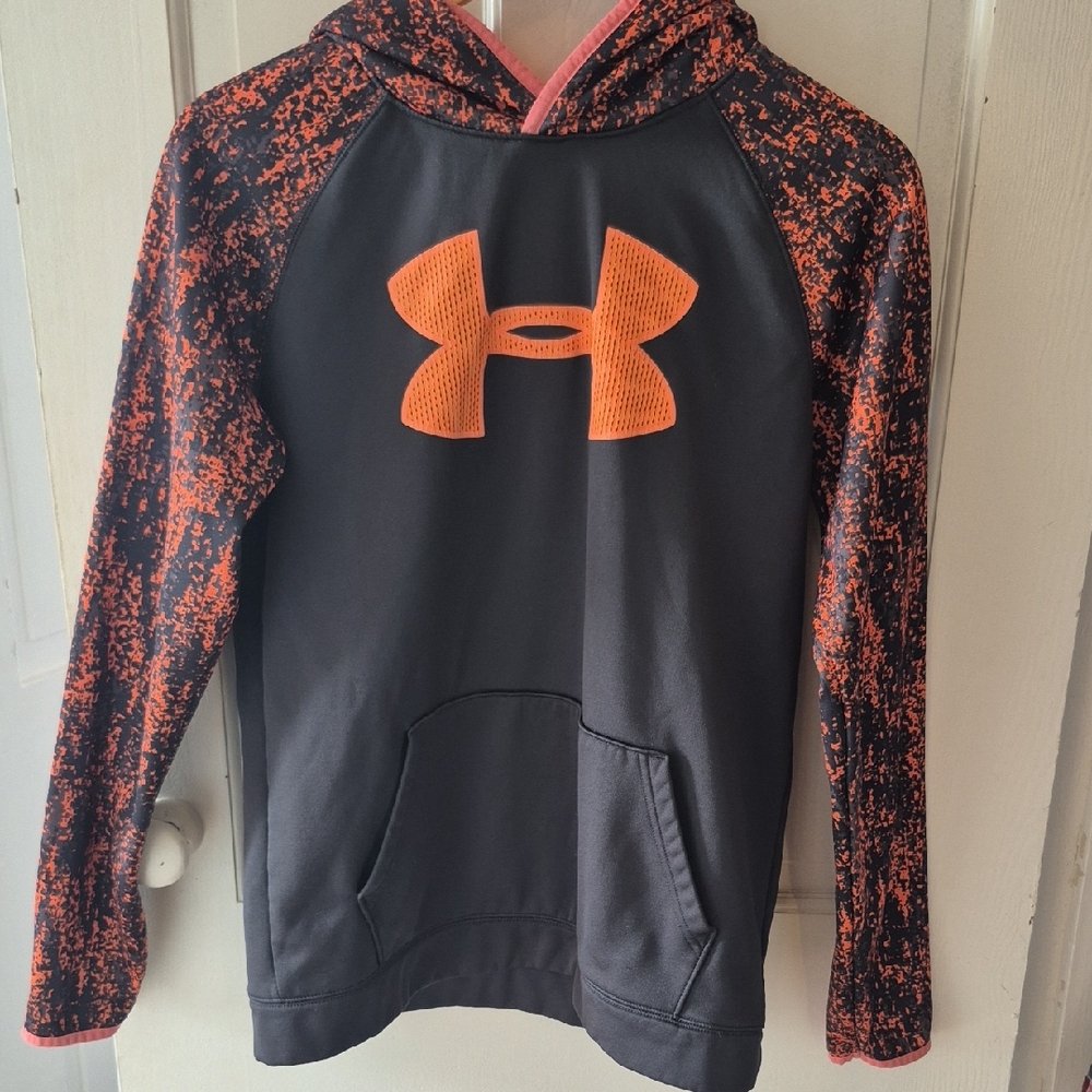 Under Armour Kids Hoodie in Black and Orange